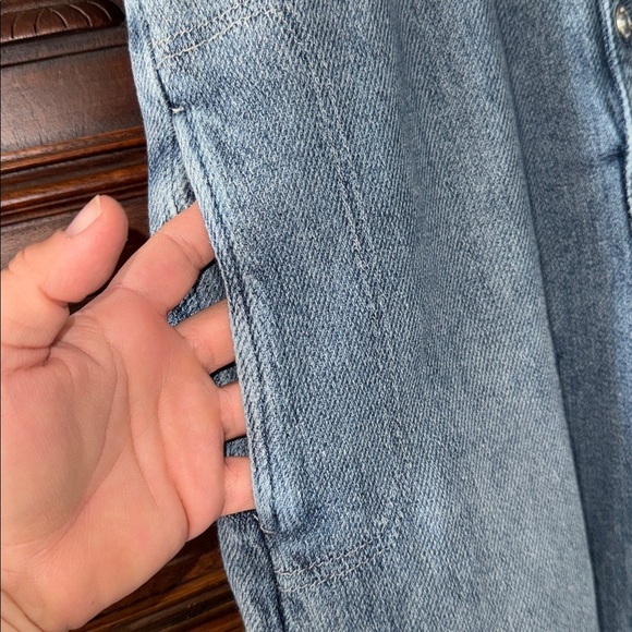 We the Free Osaka Jeans free people denim button fly 28 cropped barrel - Picture 4 of 9